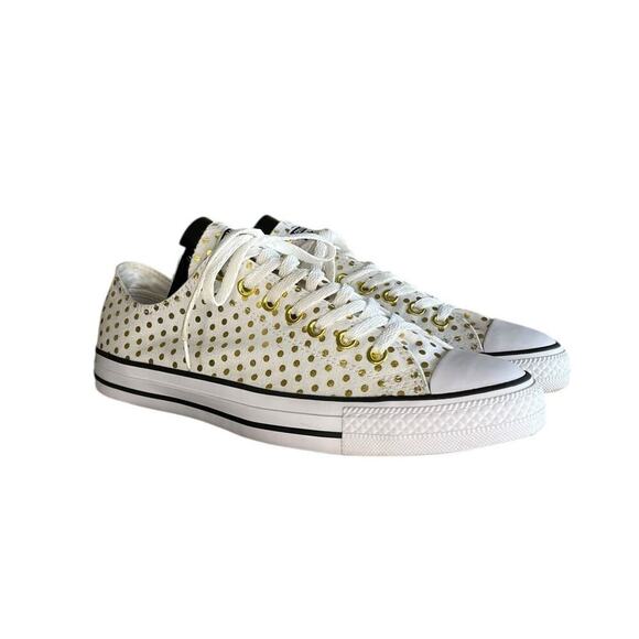 Womens Converse Chuck Taylor All Star Metallic Dot Sneakers Shoes Size 12 White - Picture 3 of 6
